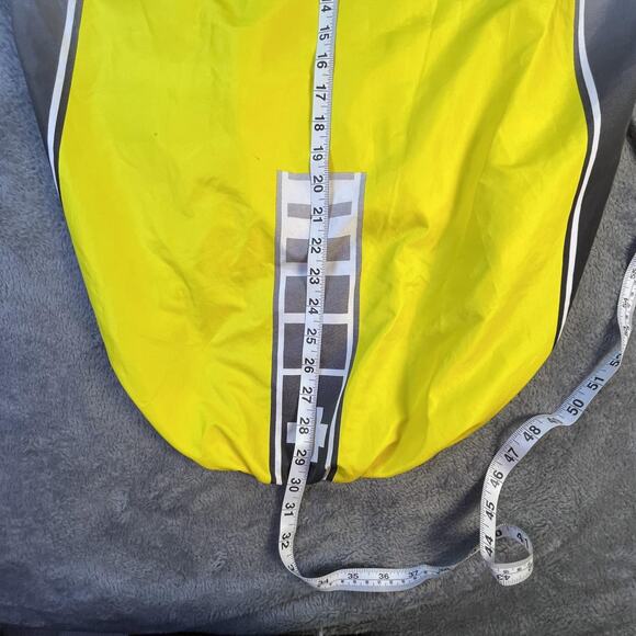 Assos Jacket Mens XL Yellow Black Cycling Windbreaker Reflective Swiss Made - Picture 8 of 12